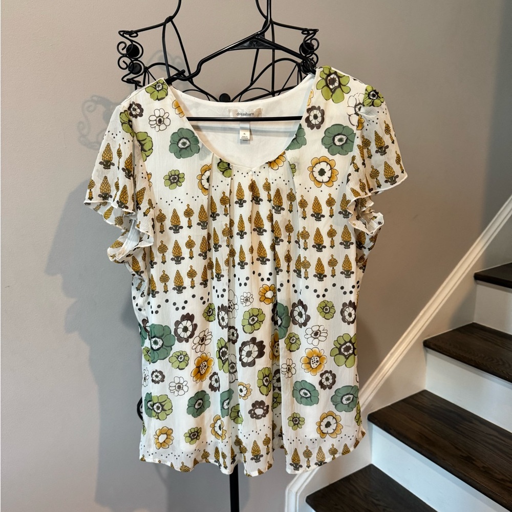 Dressbarn Women’s Short Sleeve Shirt Size XL